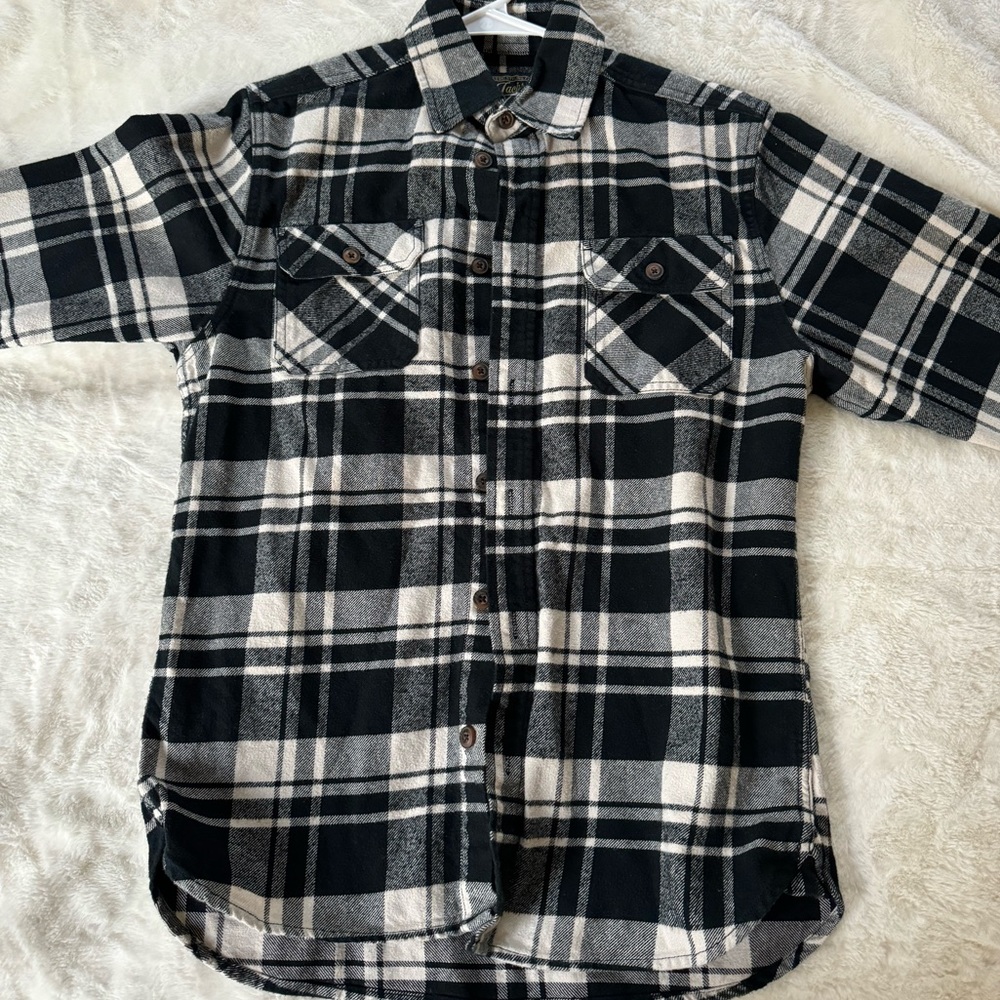 BLACK/BEIGE FLANNEL